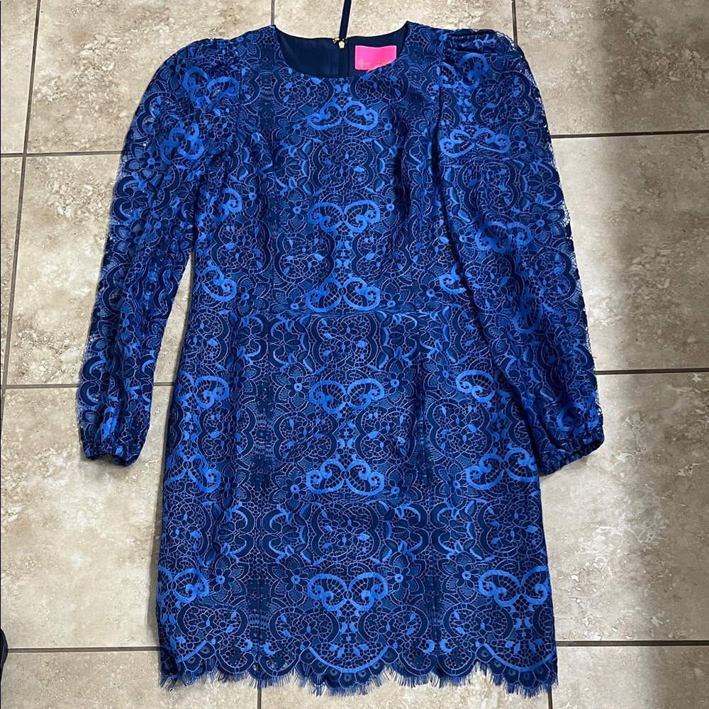 Lilly Pulitzer Royal Blue Lace Dress